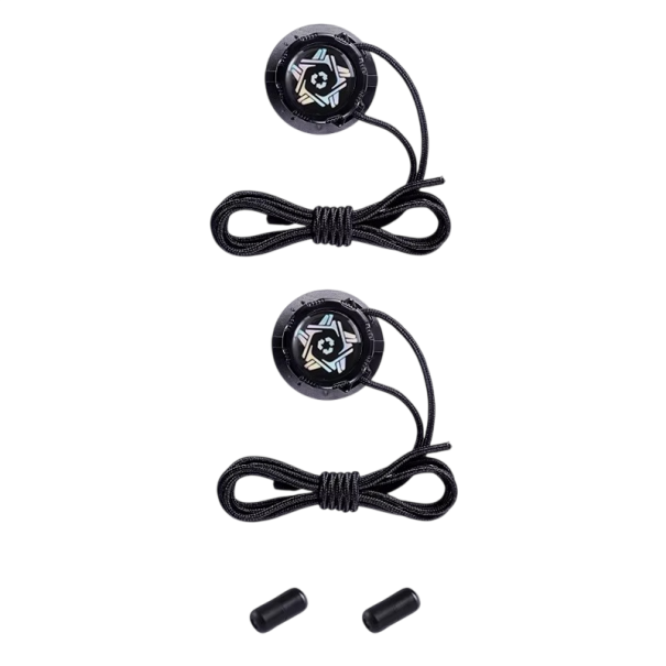 Lacci senza annodatura 110 cm Con fibbia girevole e corda resistente Per scarpe da ginnastica e calzature sportive Senza annodatura nero