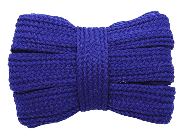 Lacets plats larges 2x100 cm Lacets colorés en polyester pour chaussures Accessoire de mode Pour baskets Chaussures Vêtements bleu foncé