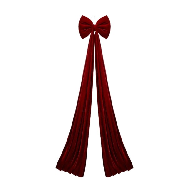 Laço decorativo de Natal grande 200 x 40 cm Laço decorativo para portas e fachadas Acessório festivo de Natal para decoração de inverno de interiores e exteriores borgonha