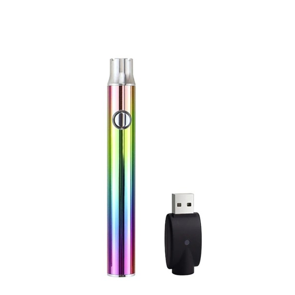 Laddningsbart USB-batteri 350mAh med spänning 3,4–4,0 V och reglering inklusive kompakt USB-laddare för elektroniska enheter regnbågsfärgad