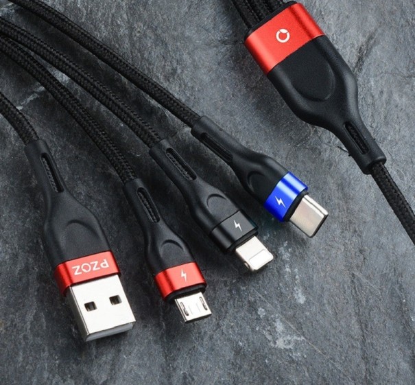 Lade-USB-Kabel USB-C / Micro USB / Lightning 1