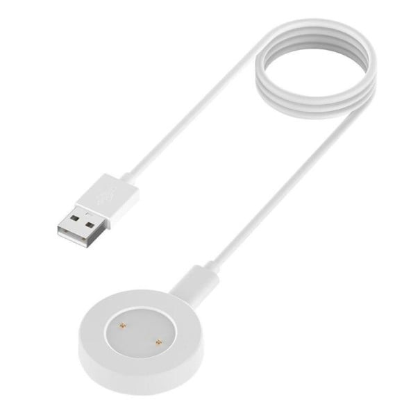 Ladegerät für Smartwatches Huawei Watch und Honor Watch Runde Ladestation Abnehmbares USB-C-Kabel 1 m Abmessungen 4,1 x 1,5 cm weiß