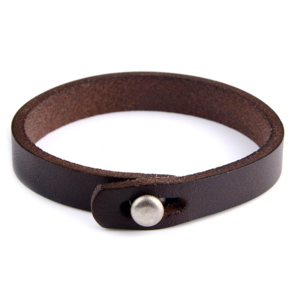 Läderarmband H658 mörkbrun