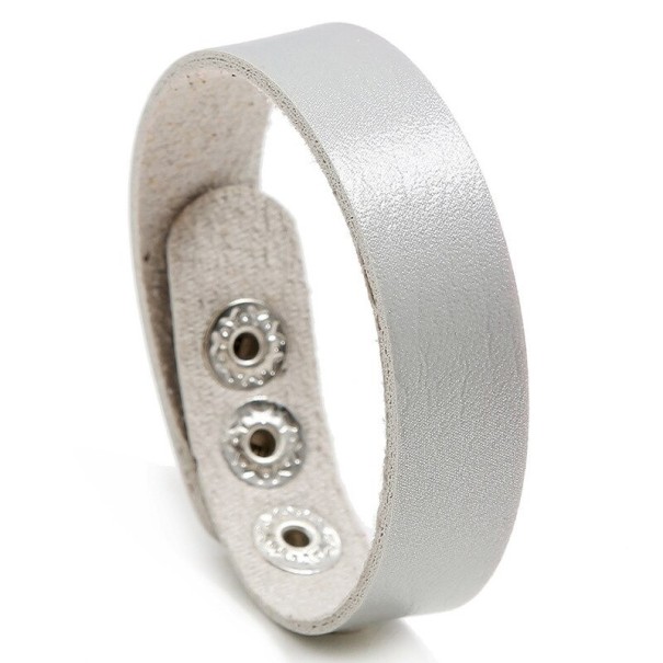 Läderarmband H679 grå