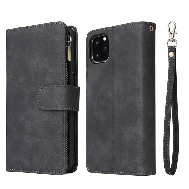 Läderfodral för iPhone Air Plånboksdesign Magnetiskt vikskydd Skyddande fodral med fickor svart