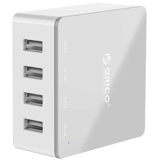 Ladestation med 4 USB-porte K837 grå