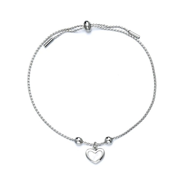 Ladies' Adjustable Bracelet with Heart silver