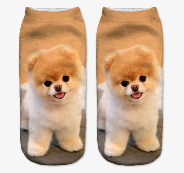 Ladies' Ankle Socks with Dogs 6