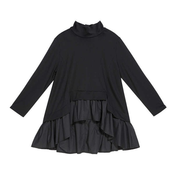 Ladies' Asymmetrical Hoodie with Ruffles M