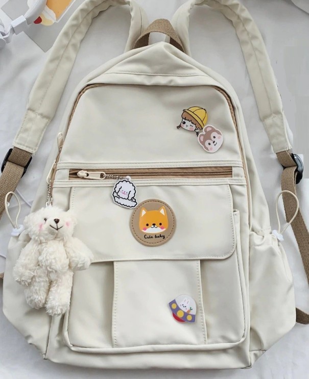Ladies' Backpack with Bear Pendant 2