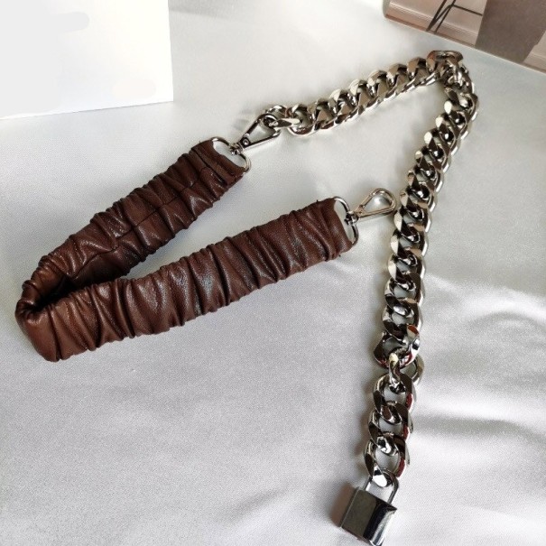 Ladies' Belt with Chain C1002 brown