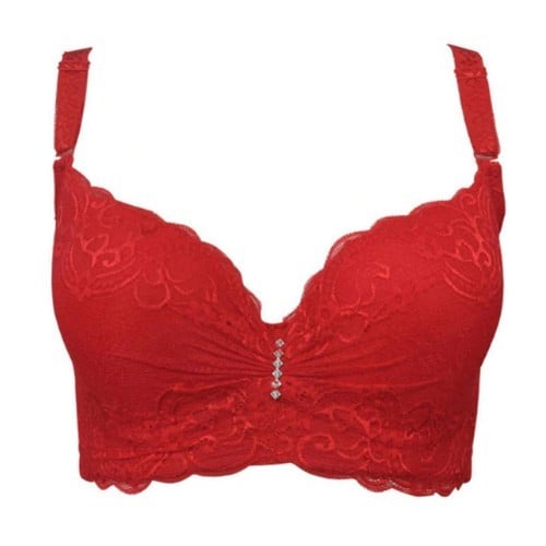 Ladies' Bra with Rhinestones J2339 red 95D