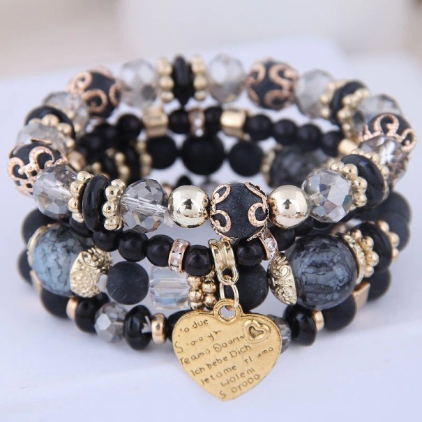 Ladies' Bracelet 4 pcs black