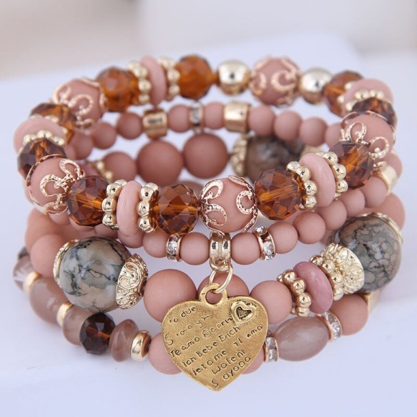 Ladies' Bracelet 4 pcs pink