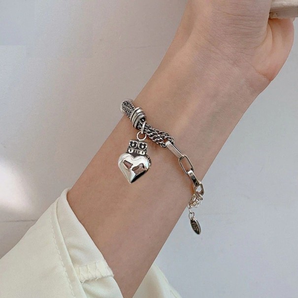 Ladies' Bracelet with Heart Pendant A2435 1