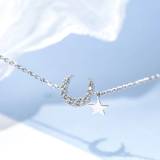 Ladies' Bracelet with Moon and Star silver