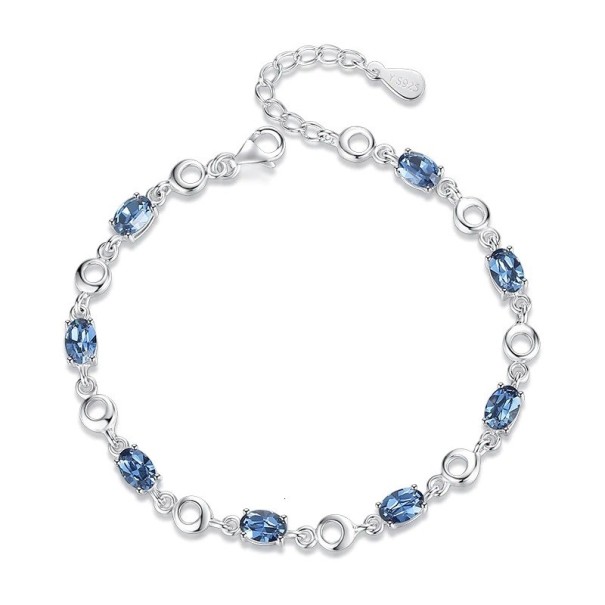 Ladies' Bracelet with Stones P137 blue