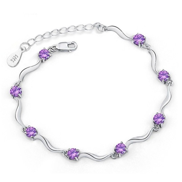 Ladies' Bracelet with Stones P64 purple