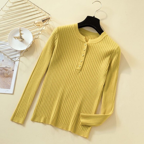 Ladies' Button Sweater G283 mustard