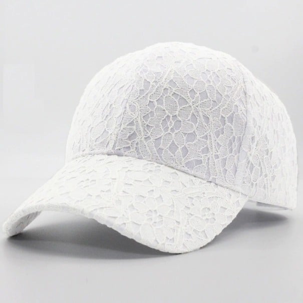 Ladies' Cap with Lace white