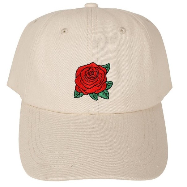 Ladies' Cap with Rose T207 cream
