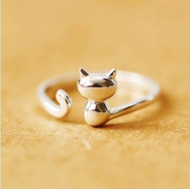 Ladies' Cat Ring D1390 1