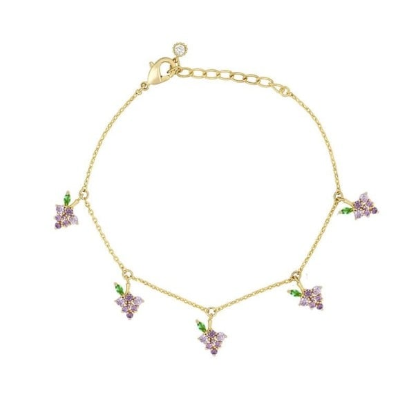 Ladies' Chain Bracelet with Fruit Charms 4