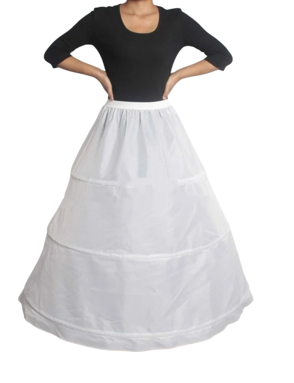 Ladies' Circular Petticoat 3 Hoops White Crinoline A-line Underskirt for Wedding and Ball Gowns Voluminous Underskirt 1
