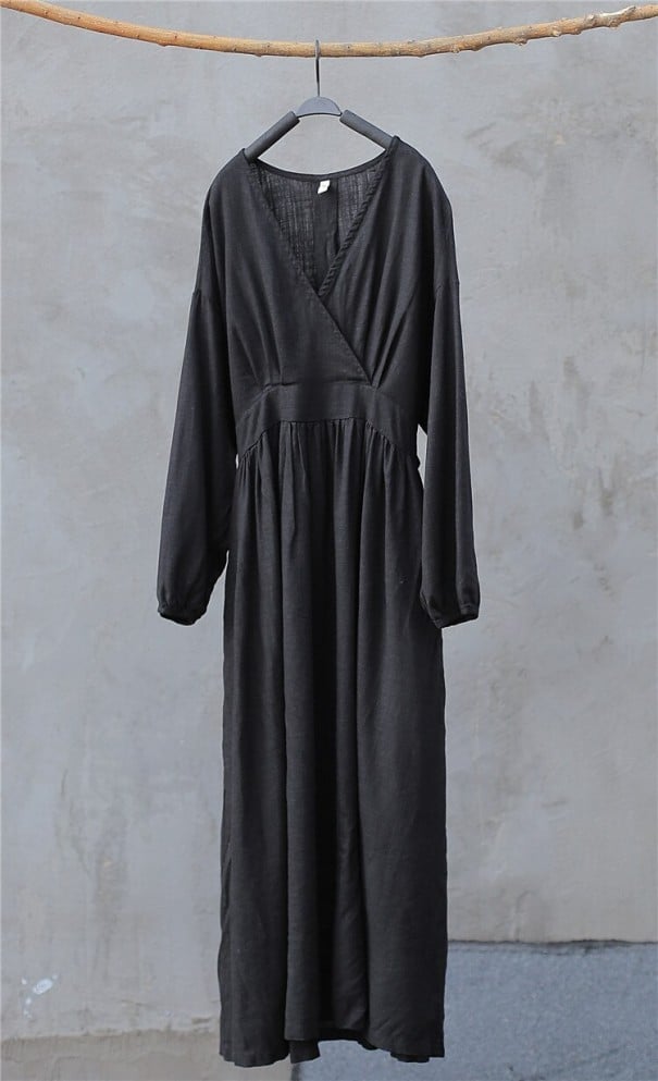 Ladies' Cotton Maxi Dress black