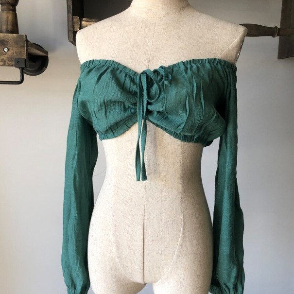 Ladies' Crop Top P1042 dark green