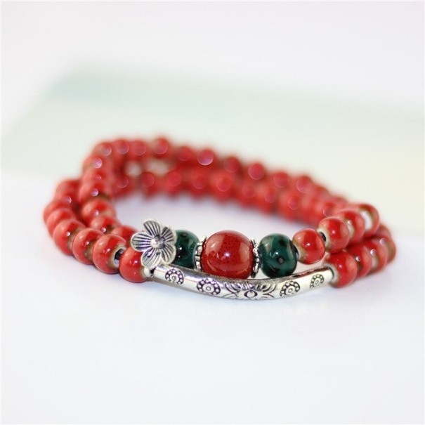 Ladies' Double Bracelet H406 red