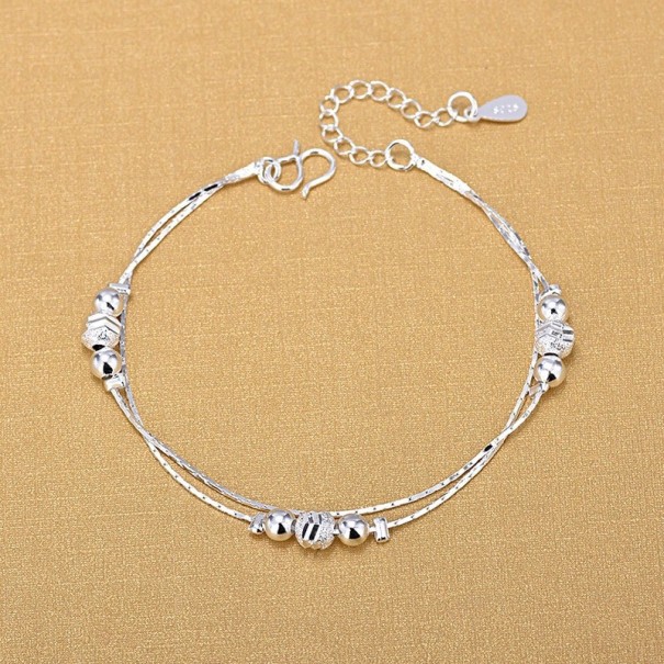Ladies' Double Bracelet with Beads 1
