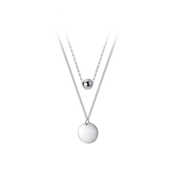 Ladies' Double Necklace with Pendant D447 1