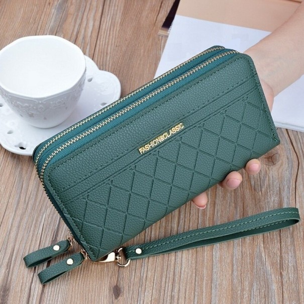 Ladies Double Wallet dark green
