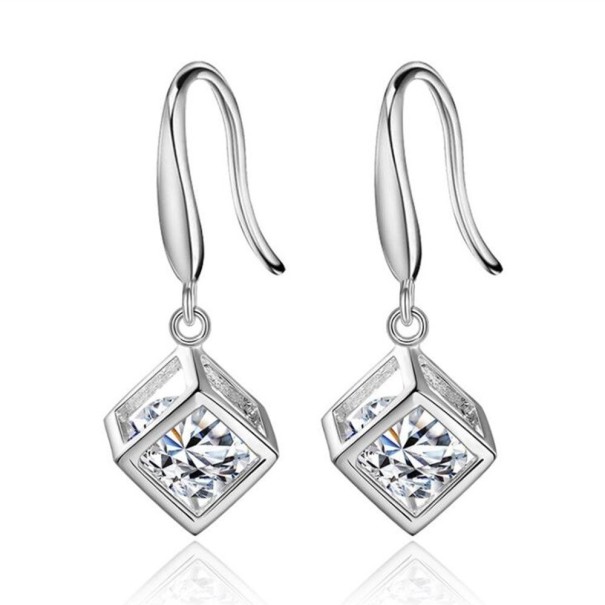 Ladies' Drop Earrings Cube 1