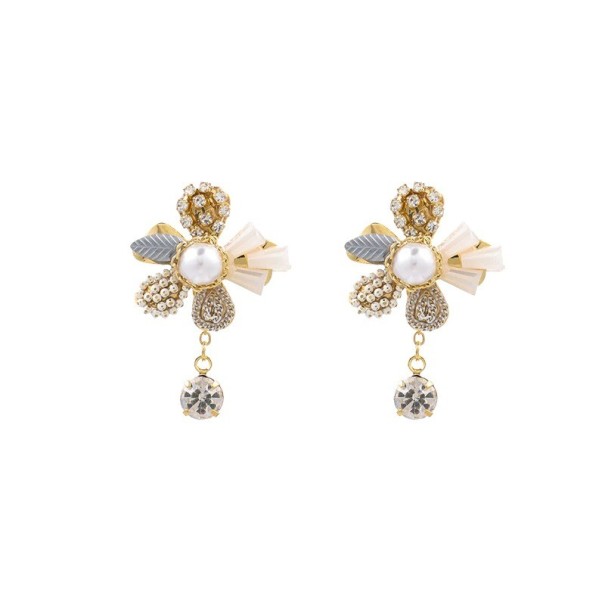 Ladies' Drop Earrings Flowers G1289 1