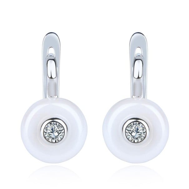 Ladies' Drop Earrings G1102 white 1