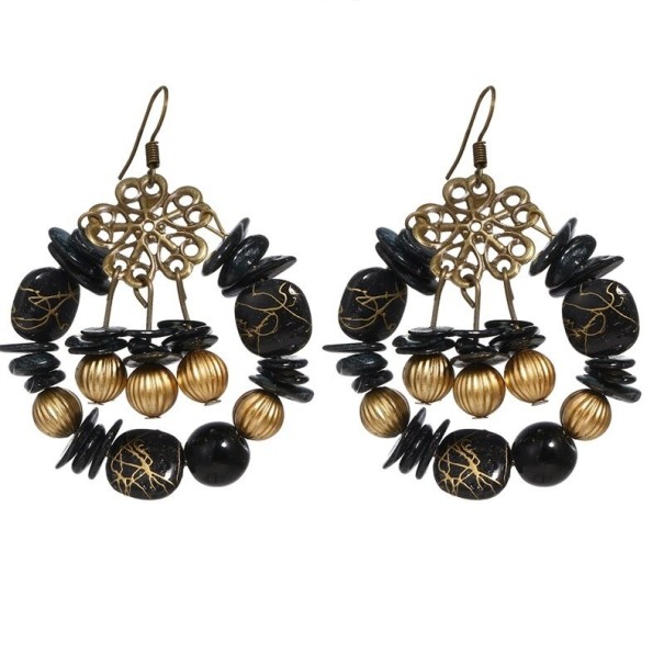 Ladies' Drop Earrings G1333 black