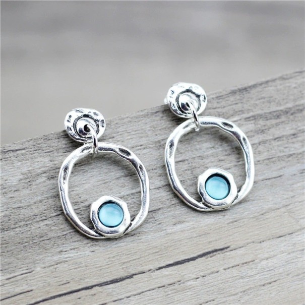 Ladies' Drop Earrings G818 light blue