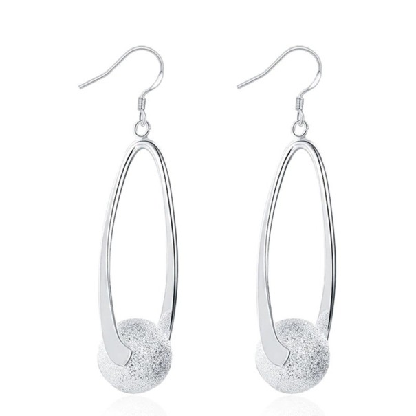 Ladies' Drop Earrings with a Ball 1