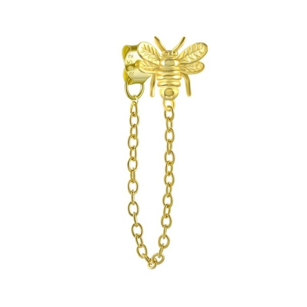 Ladies' Drop Earrings with Chain gold 17