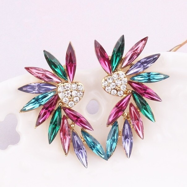 Ladies' Drop Earrings with Crystals G728 1