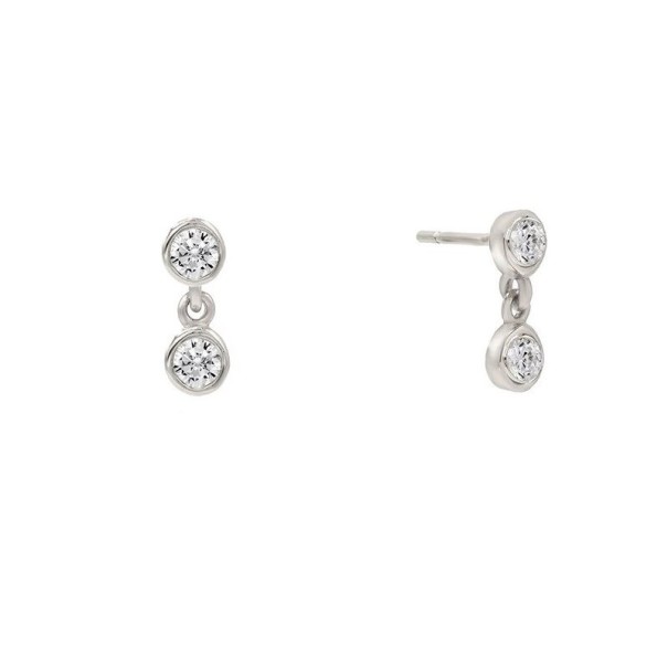 Ladies' Drop Earrings with Stones R89 silver 1