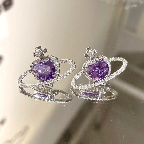 Ladies' Drop Earrings with Zirconia G452 1