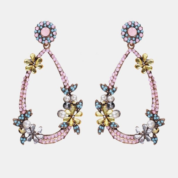 Ladies' Drop Earrings with Zircons G478 17