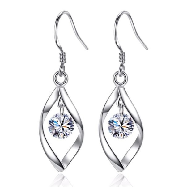 Ladies' Drop Earrings with Zircons 1