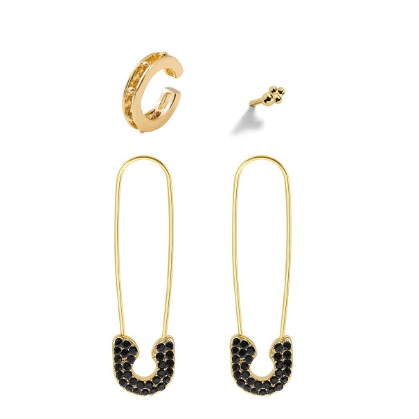 Ladies' Earrings 4 pcs H758 black