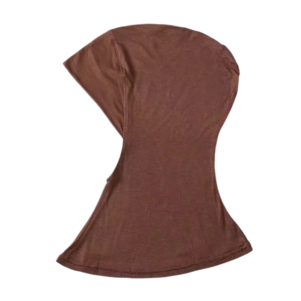 Ladies' Elastic Hijab 36x23x14x26 cm Lightweight Under Cap for Hair Covering Suitable for Everyday Comfortable Wear khaki