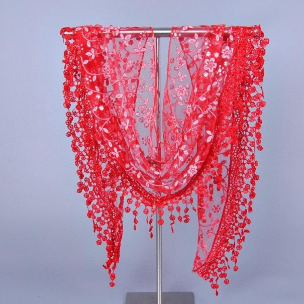 Ladies' Elegant Scarf J3199 red