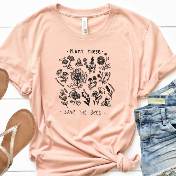 Ladies' Floral T-Shirt A221 S 2